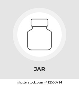 Jar icon vector. Flat icon isolated on the white background. Editable EPS file. Vector illustration.
