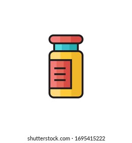 jar icon vector illustration filled outline style design. isolated on white background