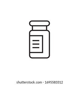 jar icon vector illustration outline style design. isolated on white background