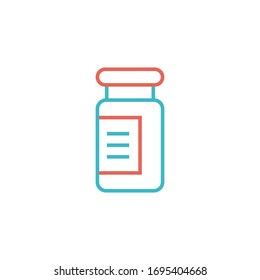 jar Symbol Vektorillustration Illustration zwei Farblinien Stil Design. einzeln auf weißem Hintergrund