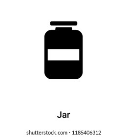 Jar icon vector isolated on white background, logo concept of Jar sign on transparent background, filled black symbol