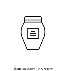 Jar icon vector on white background