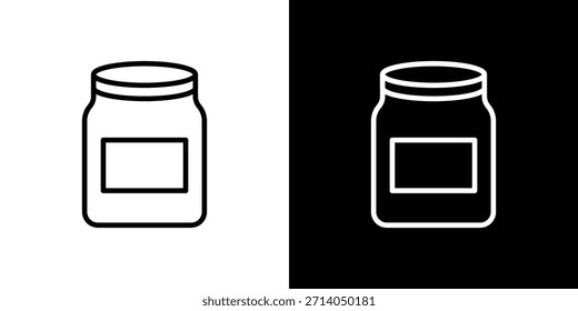 Vector de icono de tarro, símbolo, ilustraciones de logotipo