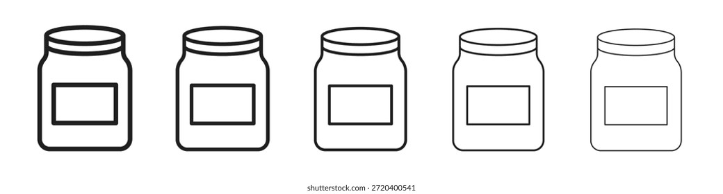 Vector de icono de tarro, símbolo, ilustraciones de logotipo