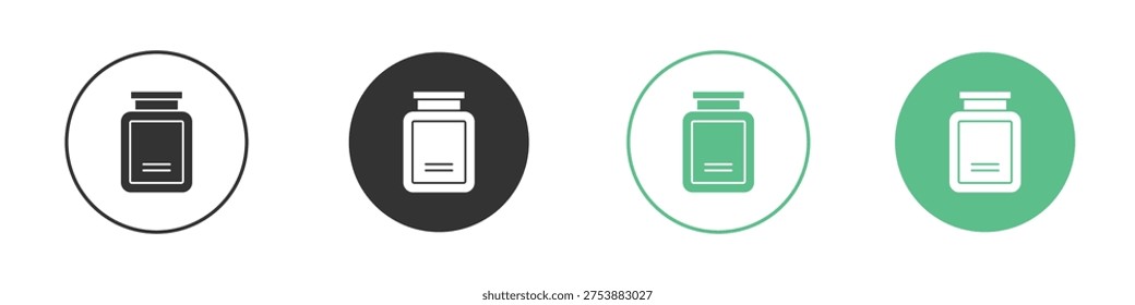 Jar icons in glyph filled flat style.