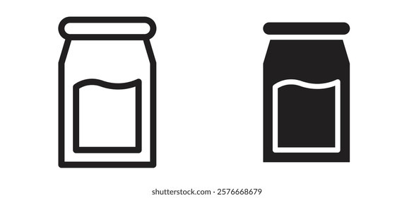 Jar icons in outline and stroke versions