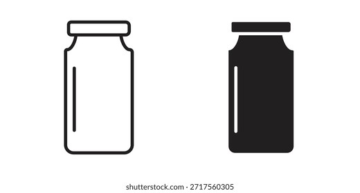Jar icons. Pixel perfect. Vector outline icon. Flat logo concept.