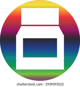 Jar isolated on white background. Icon of a set. Vector illustration.