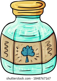 Jar isolated, Vector clip art illustration.