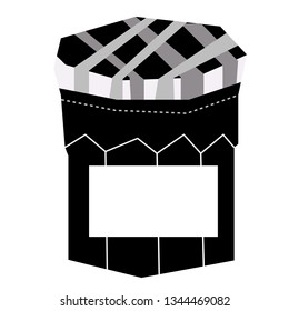 Jar of jam flat illustration on white