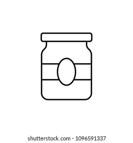 jar of jam icon. Element of food icon for mobile concept and web apps. Thin line jar of jam icon can be used for web and mobile on white background