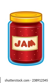 Jar of jam illustration