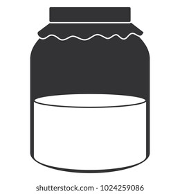 jar with jam isolated icon