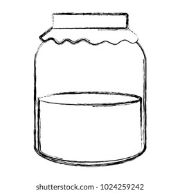 jar with jam isolated icon