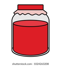 jar with jam isolated icon