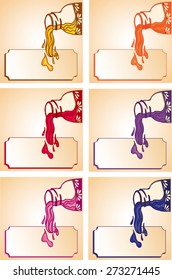 Jar of jam. labels for homemade jam. Vector illustration.