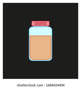 jar of jam on white background