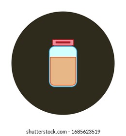 jar of jam on white background