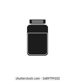 jar of jam on white background