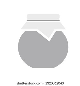 jar of jam simlple art geometric illustration. Icon, graphic symbol, part of image design , kitchen, vegetables, fruit, desserts