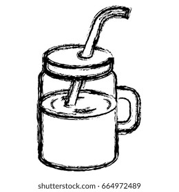jar with juice fruit