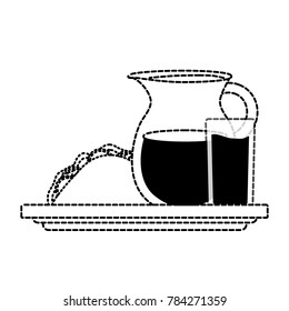  jar juice and sandwich  vector illustration