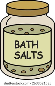 A Jar labeled 'Bath Salts'