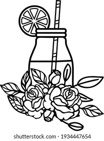 Jar With Lemon Water , Juice Vector is suitable for t-shirt, laser cutting, sublimation, hobby, cards, invitations, website or beauty projects. Perfect for magazine, news papers, posters etc.