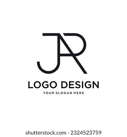 Letra JAR Vector de diseño de logotipo creativo inicial