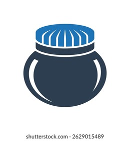 Ícone De Tampa Jar Isolado No Plano De Fundo Branco