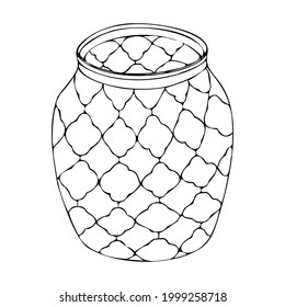 Jar with lid and pattern for decoration