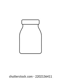 jar line art +icon isolated on white background - vector outline illustration. coloring Page Isolated for Kids. for home decor such as posters, wall art, tote bag, t-shirt print, stick