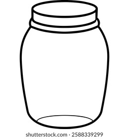 jar line art vector on white background