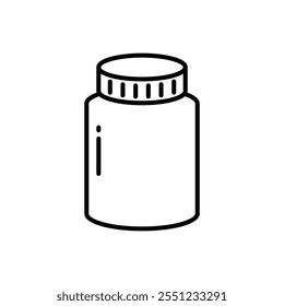 Jar line icon. Flat design vector. Eps 10.