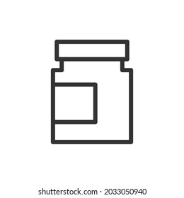 Icono de la línea Jar. Símbolo web para web y aplicaciones. Diseño de firma en el estilo de contorno. Objeto de trazo de barras.