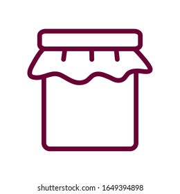 jar line style icon design, Cook kitchen Eat food restaurant home menu dinner lunch cooking and meal theme Vector illustration