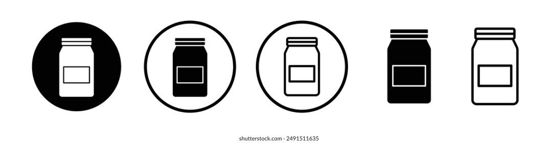Jar liner icon collection on white background