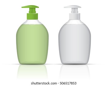 jar with liquid soap for your logo and design is easy to change colors