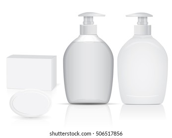 jar with liquid soap for your logo and design is easy to change colors