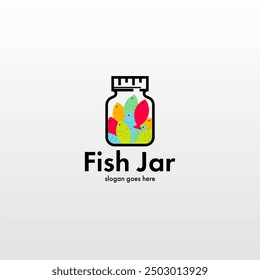 Diseño del logotipo del tarro. Logotipo único del tarro. Plantilla de logotipo de tarro simple y minimalista. Concepto de diseño de tarro