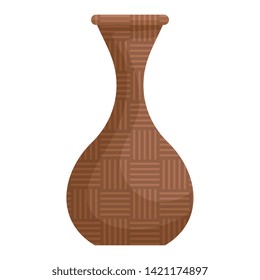 jar made in straw ethnic icon