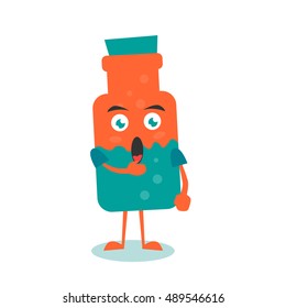 Jar Mascot. Vector Illustration Eps.10