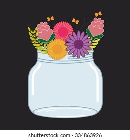 Jar mason fashion glass design, vector illustration eps10