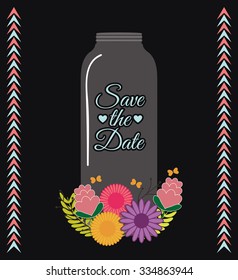 Jar mason fashion glass design, vector illustration eps10