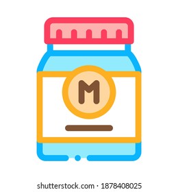jar of mayonnaise sauce icon vector. jar of mayonnaise sauce sign. color symbol illustration