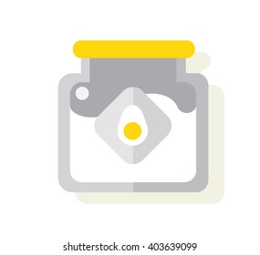 Jar of mayonnaise. Simple design. Vector.