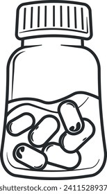 frasco con vector de medicina sin fondo