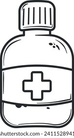 jar with medicine vector without background