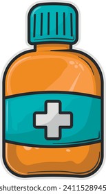 jar with medicine vector without background