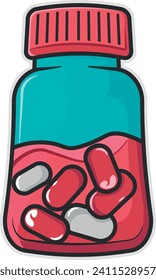 frasco con vector de medicina sin fondo